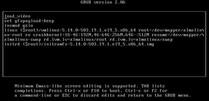 如何进入AlmaLinux 8/9的单用户模式(救援模式)