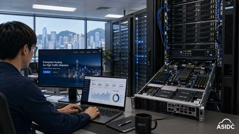 5万日 IP 网站香港服务器配置推荐：CPU、内存、NVMe 硬盘和 CN2 带宽怎么选