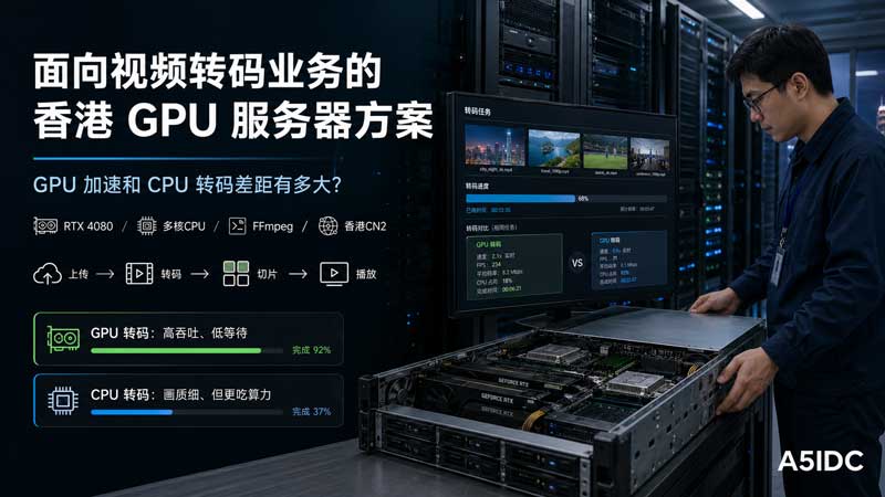 香港GPU服务器视频转码方案：GPU加速比CPU转码快在哪里？