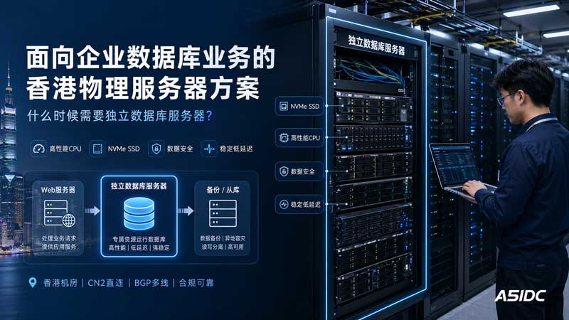 面向企业数据库业务的香港物理服务器方案：什么时候需要独立数据库服务器？