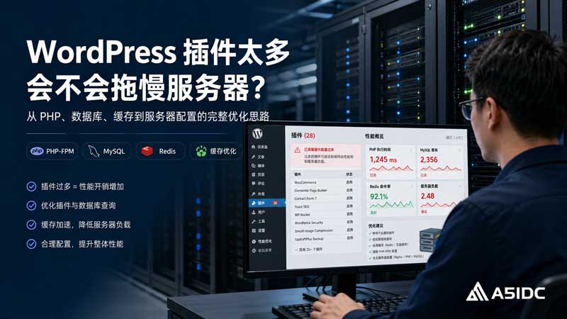 WordPress插件太多会不会拖慢服务器？从 PHP、数据库到香港服务器配置的优化方案