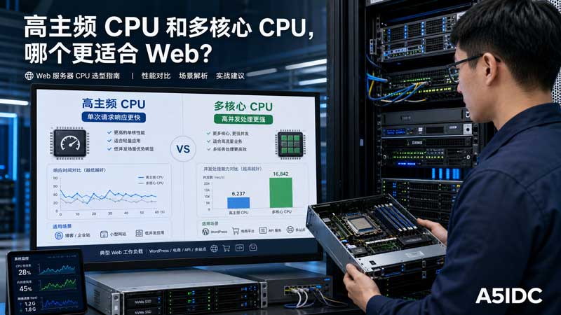 高主频CPU和多核心CPU哪个适合Web服务器？网站配置选择与性能优化指南