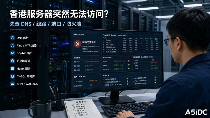 香港服务器突然打不开怎么办？先别急着重启，90%的人第一步就查错了