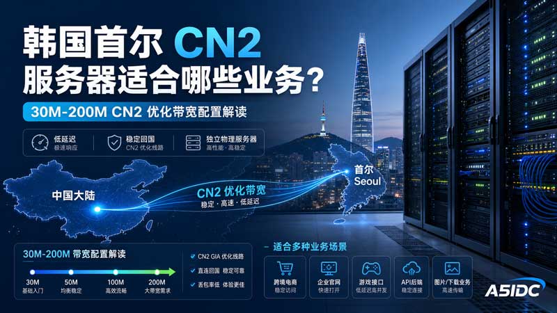 韩国服务器选首尔 CN2 到底值不值？30M-200M 带宽怎么选，一篇讲清适合哪些业务
