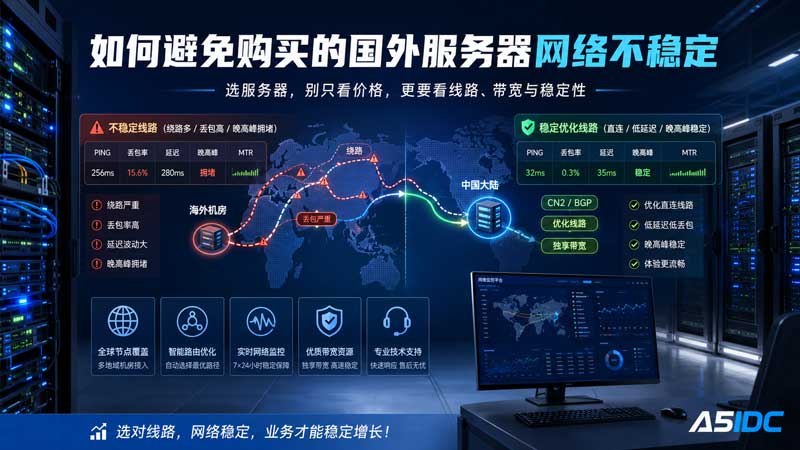 国外服务器总是卡、掉线、晚高峰抽风？购买前先看懂这几个稳定性关键点