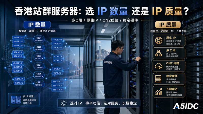 香港站群服务器选购前要先想清楚：你需要的是 IP 数量还是 IP 质量？