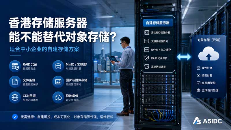 香港存储服务器能不能替代对象存储？适合中小企业的自建存储方案