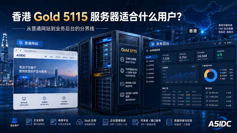 香港服务器怎么选才不浪费？Gold 5115适合企业网站和业务后台吗？