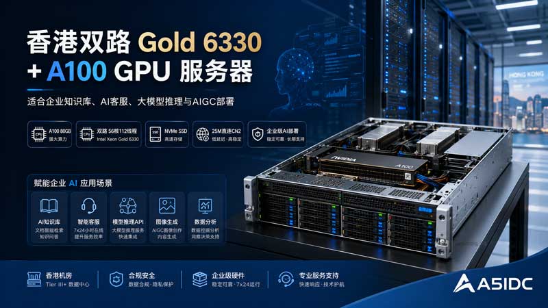 香港双路 Gold 6330 + A100 GPU 服务器适合哪类企业？真正的价值不只是“有一张高端显卡”