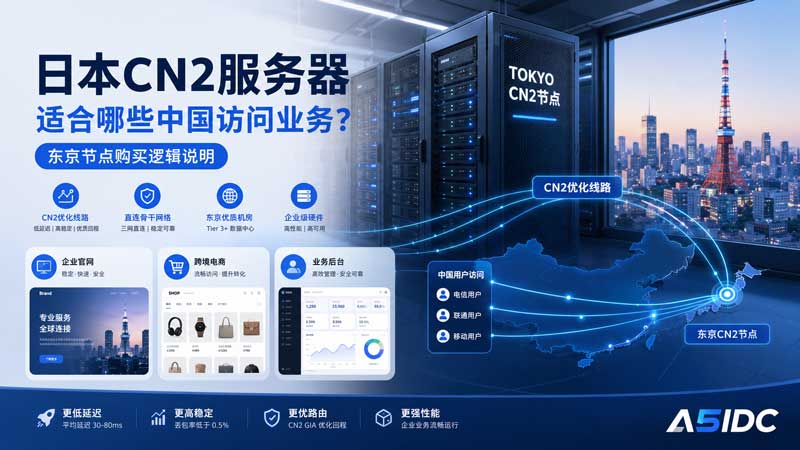 日本CN2服务器适合哪些中国访问业务？东京节点建站、后台与跨境电商选购指南
