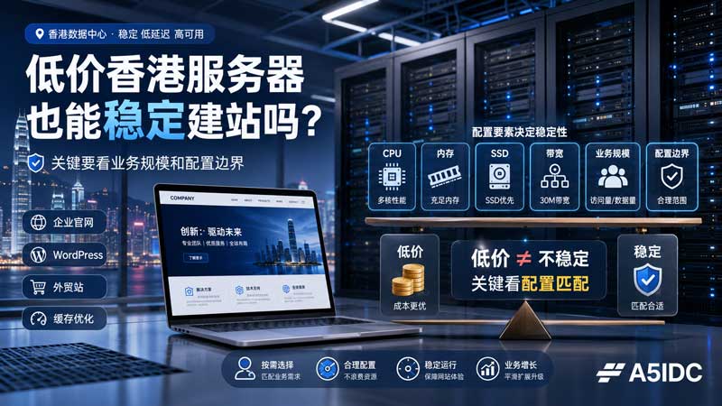 低价香港服务器建站靠谱吗？从企业官网、WordPress 到多站点说清楚