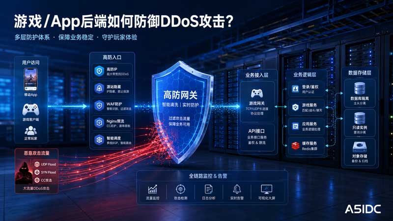 App接口和游戏后端如何防DDoS？不是只买高防服务器这么简单