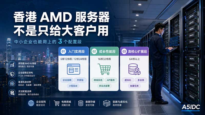 香港 AMD 服务器不是只给大客户用：中小企业也能用上的 3 个配置段