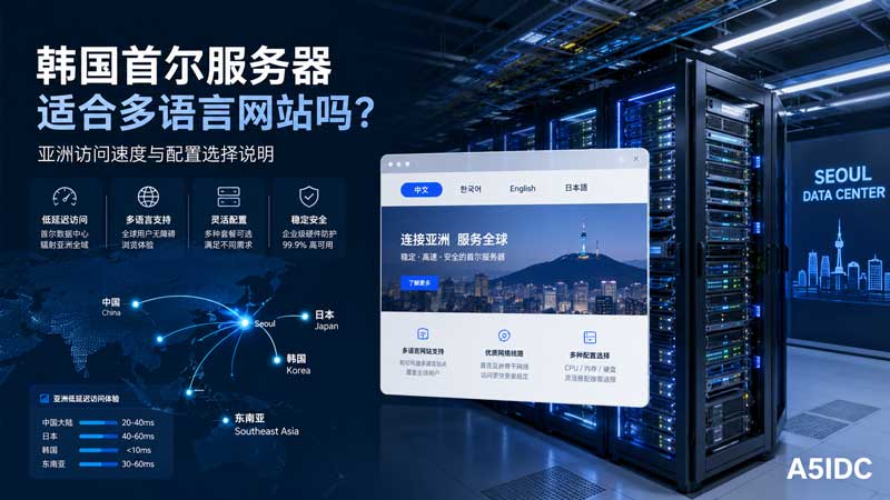 韩国首尔服务器适合做多语言网站吗？亚洲用户访问速度、CN2线路和配置怎么选