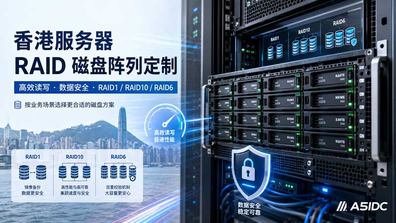 香港服务器做RAID到底怎么选？RAID1、RAID10、RAID6 别再乱配了