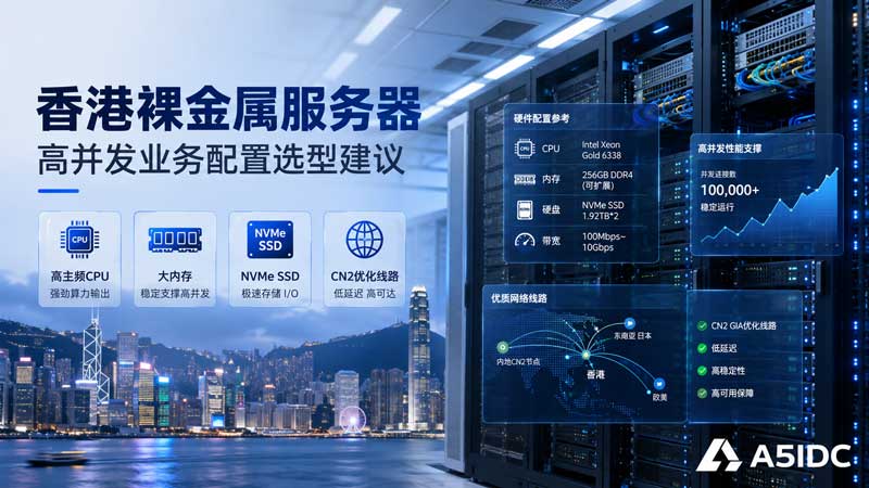 香港裸金属服务器适合高并发吗？CPU、内存、带宽这样选更稳