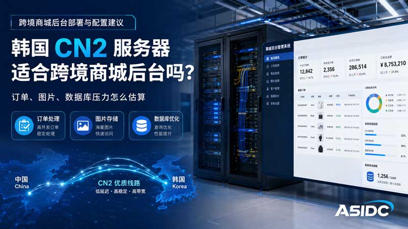 韩国 CN2 服务器适合跨境商城后台吗？订单、图片和数据库压力怎么估算