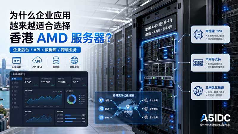 做企业官网、后台和 API，为什么香港 AMD 服务器比老款 E5 更值得考虑？
