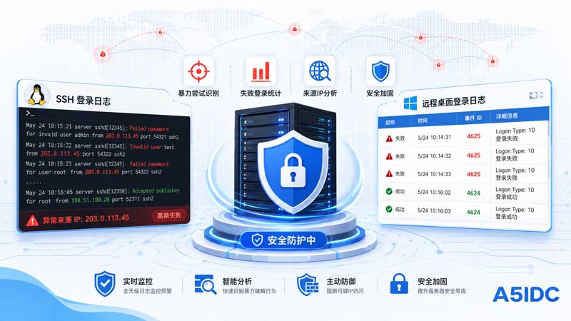 服务器登录日志怎么看？一看就懂：SSH 和远程桌面有没有被暴力尝试