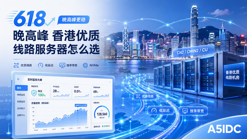 618晚高峰网站怕卡？香港优质线路服务器这样选，别只看价格！