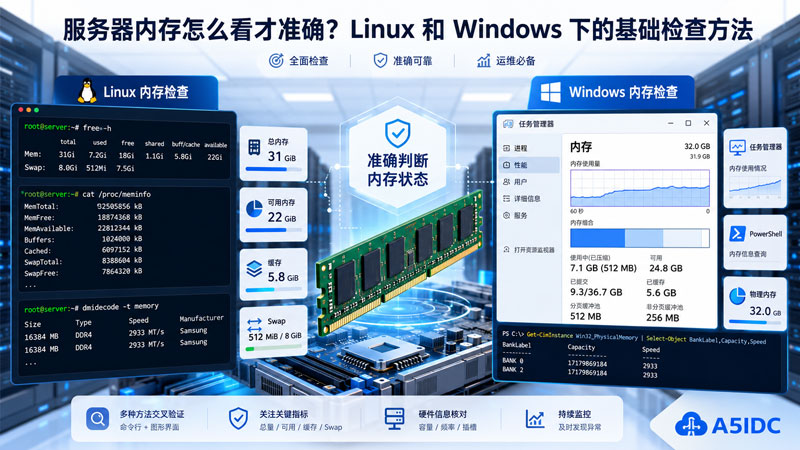 服务器内存怎么看才准确？Linux 和 Windows 下的基础检查方法