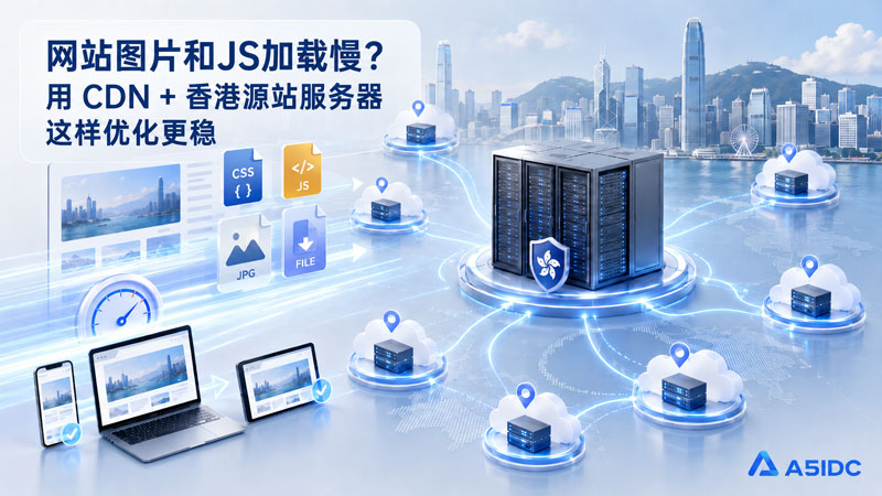 网站图片和JS加载慢？用 CDN + 香港源站服务器这样优化更稳