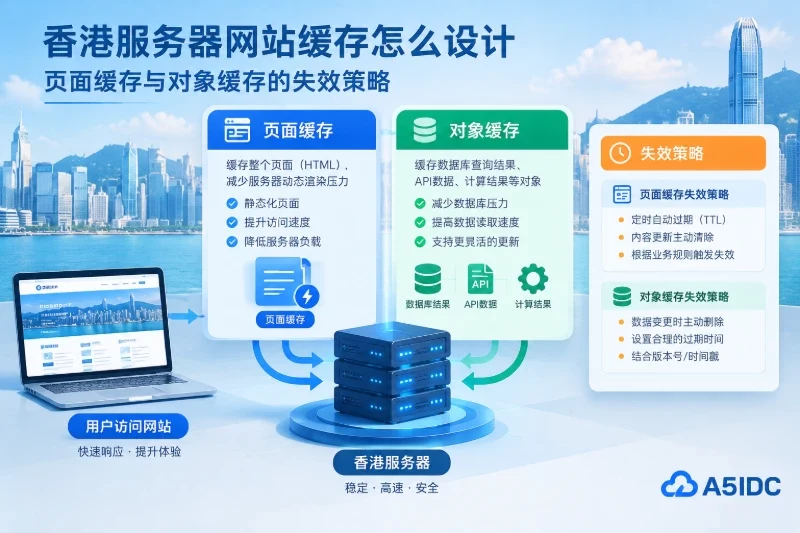 香港服务器网站缓存怎么设计：页面缓存与对象缓存的失效策略
