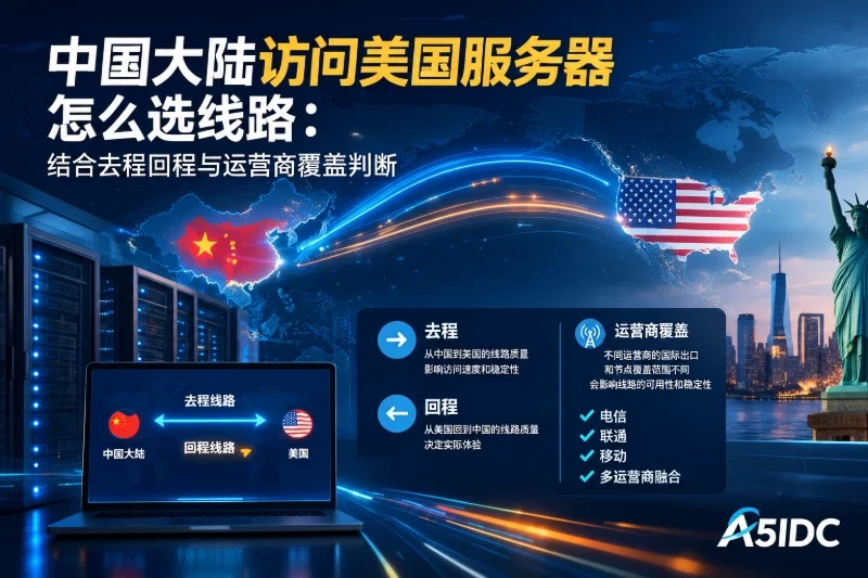 中国大陆访问美国服务器怎么选线路：结合去程回程与运营商覆盖判断