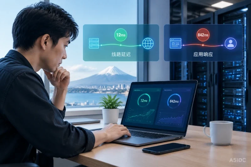日本服务器延迟低不等于网站响应快:如何分别验证线路与应用性能