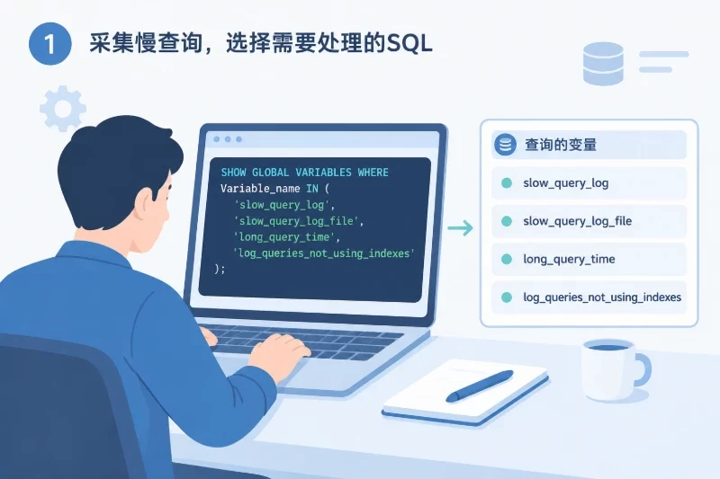 采集慢查询,选择需要处理的SQL(AI示意图)