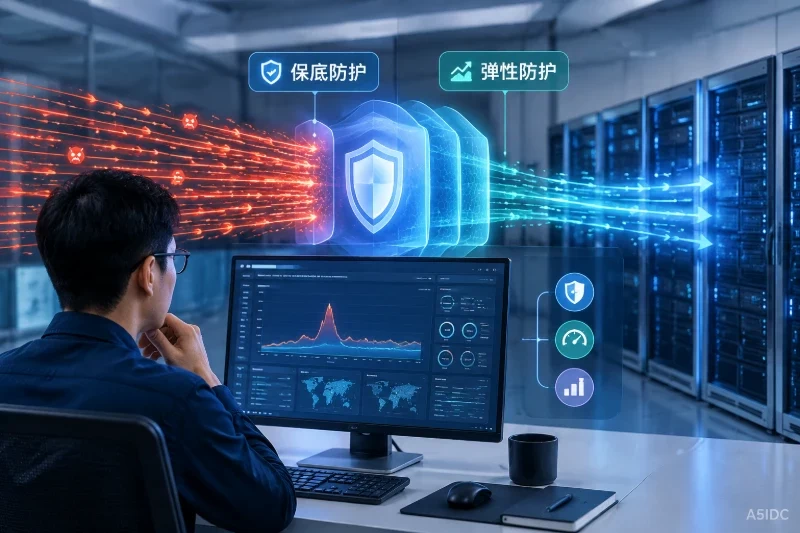 DDoS保底防护和弹性防护有什么区别，防护值应按哪些指标评估