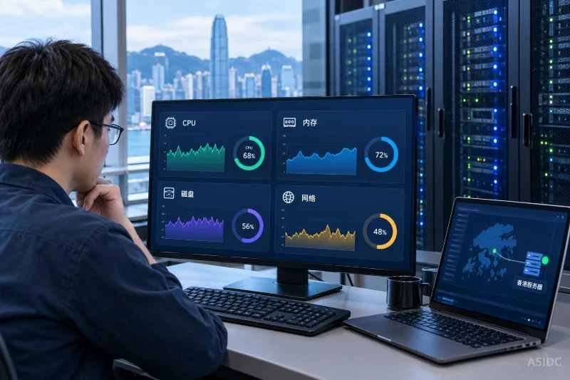 网站运行变慢如何判断瓶颈:香港服务器的CPU、内存、磁盘与网络检查