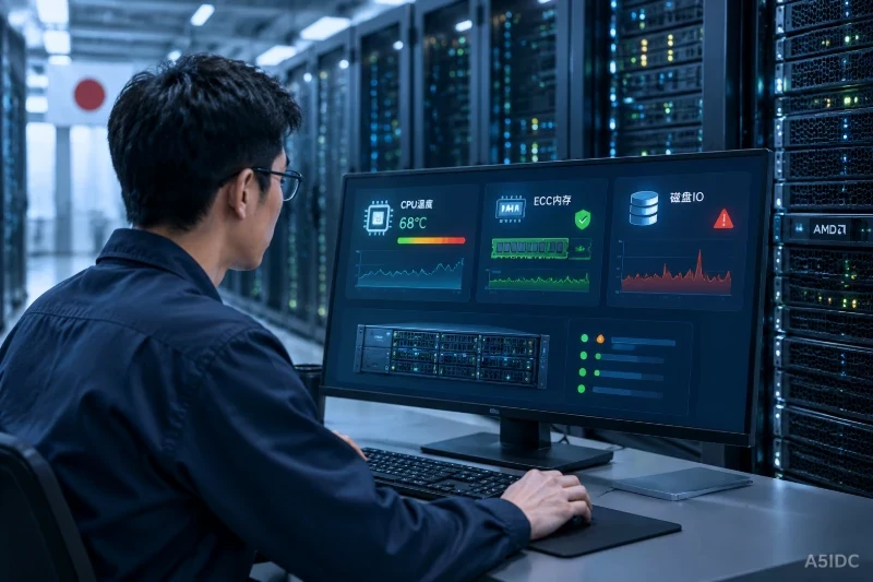 日本AMD服务器监控看哪些指标:CPU温度、ECC内存与磁盘IO告警阈值