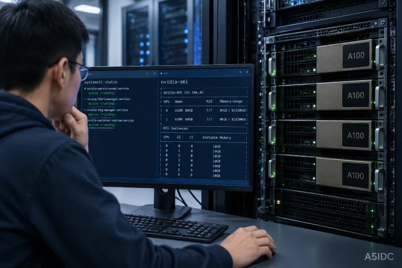 美国A100 80GB GPU服务器重启后MIG实例丢失:检查systemd启动项并用nvidia-smi验证
