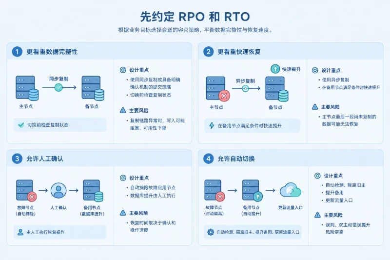 先约定 RPO 和 RTO（AI示意图）