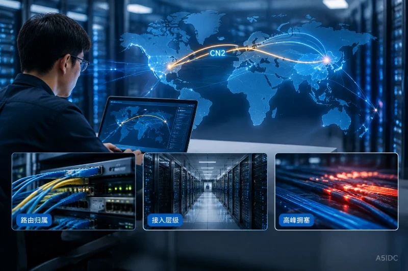 美国CN2 GIA线路为何会出现真假差异?从路由归属、接入层级与高峰拥塞看原理