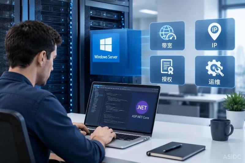 Windows Server运行ASP.NET Core应用,月租之外还要考虑哪些带宽、IP、授权与运维成本?
