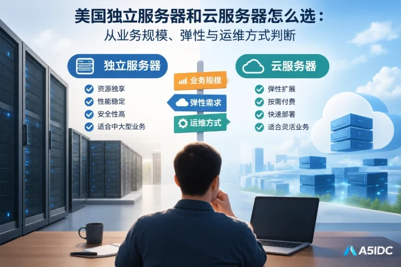 美国独立服务器和云服务器怎么选:从业务规模、弹性与运维方式判断