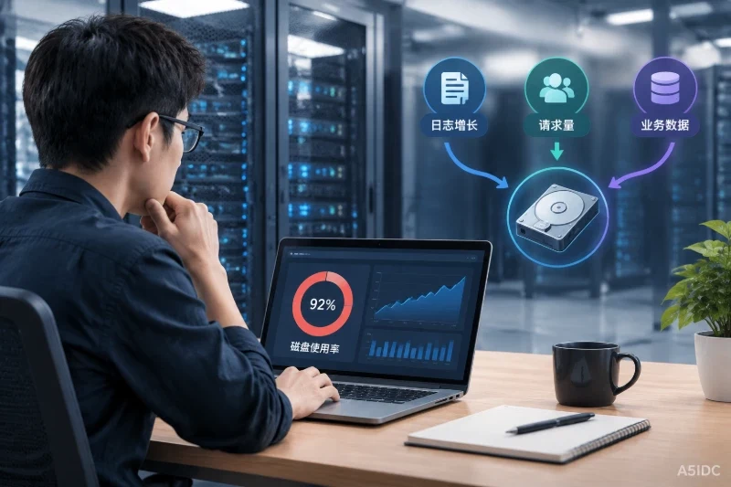 Linux服务器磁盘空间不足,如何按日志增长、请求量与业务数据规划容量?