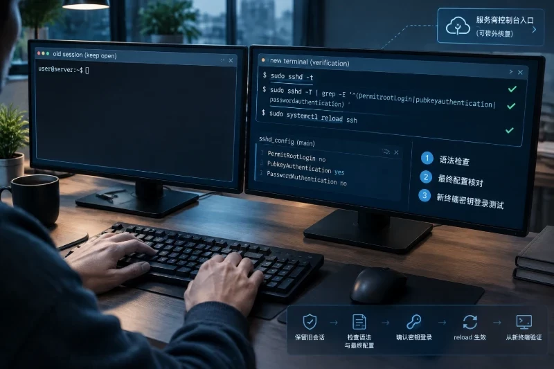 分步部署:6. 加固 SSH 登录配图
