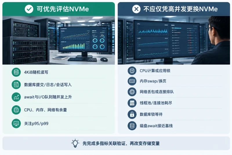 什么时候高并发站点应优先考虑 NVMe配图