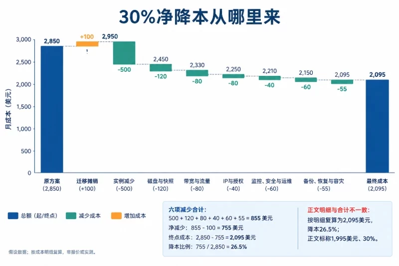 按需扩容降本30%的示例核算配图