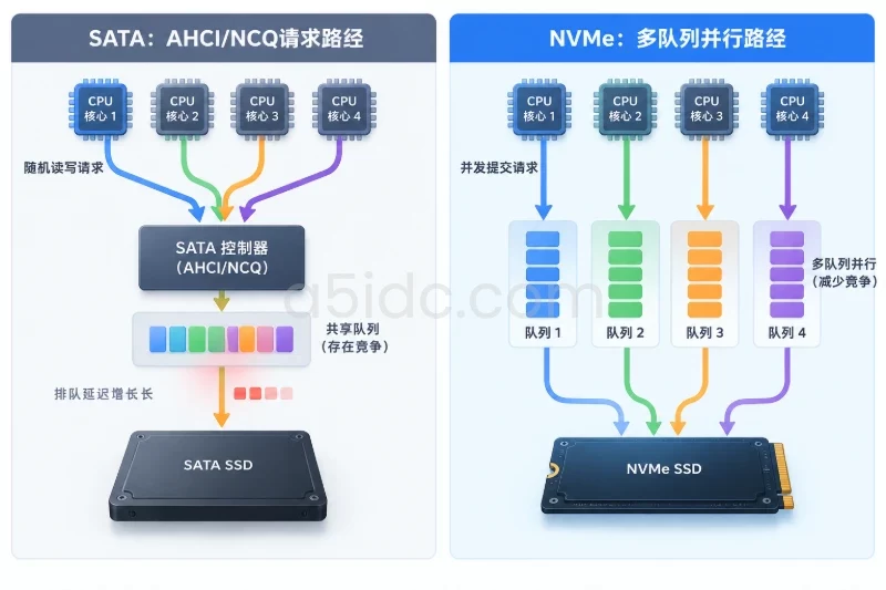 核心差异:随机读写延迟如何形成配图