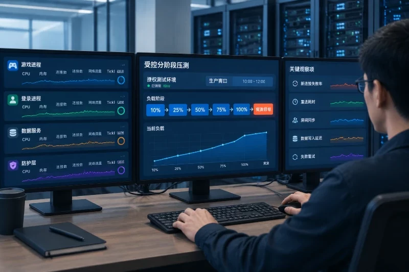 从测试到上线:一套可执行的核对步骤 / 第三步:进行分阶段压测配图