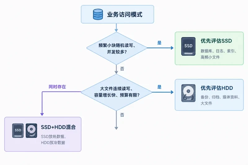 先按工作负载确定磁盘方向配图
