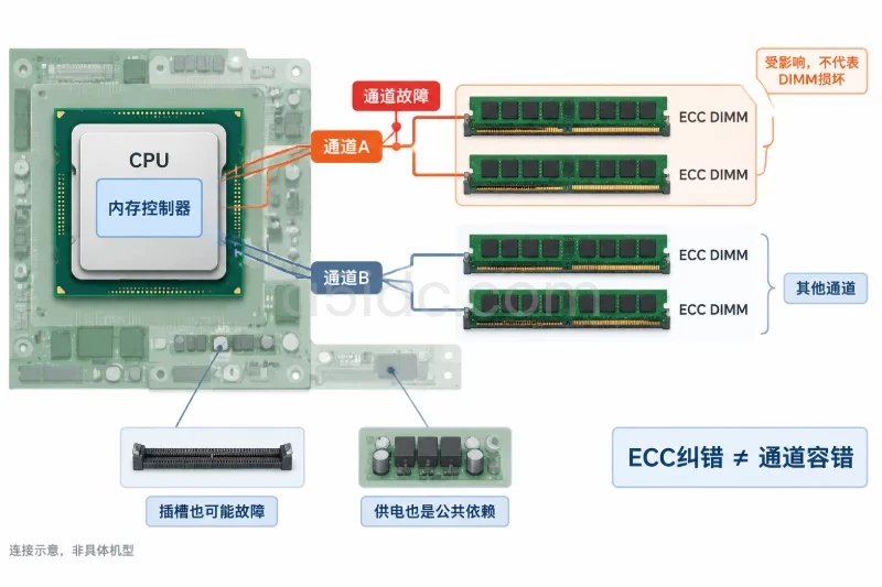ECC内存：能纠正位错误，不等于内存系统没有单点／反例二配图