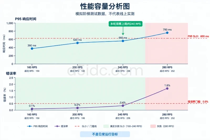 用测试结果估算容量和增长余量配图