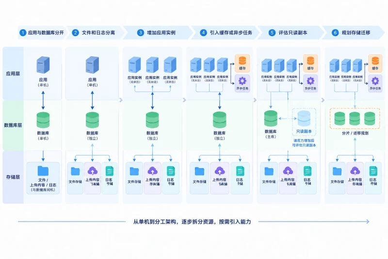 架构扩展:从单机走向分工和冗余配图
