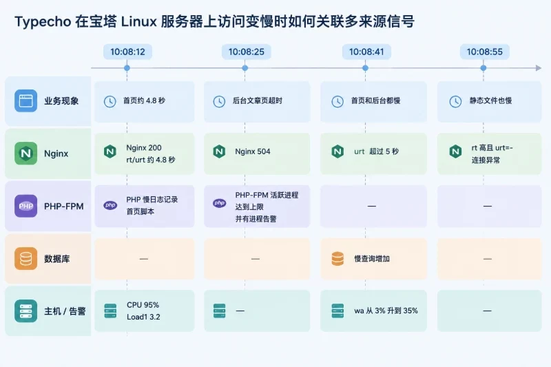 用时间线而不是单条日志下结论配图