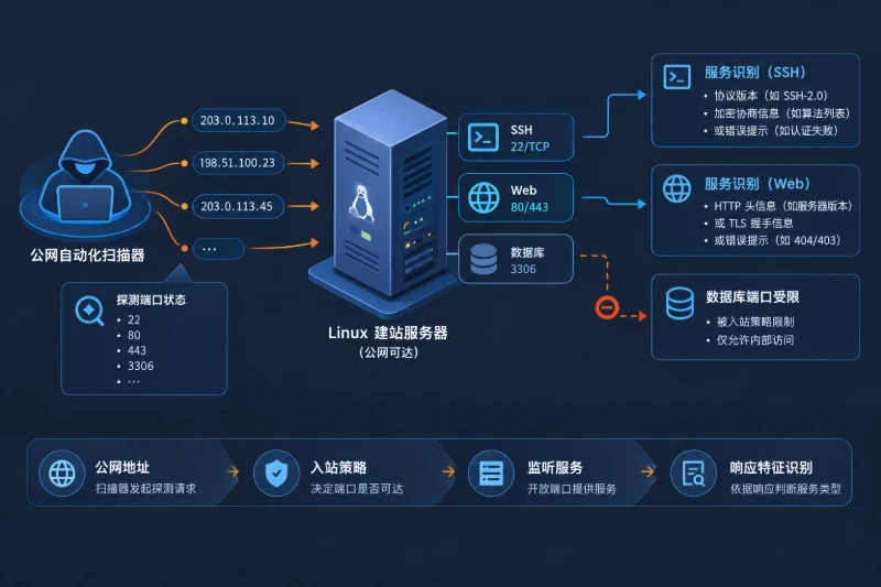 默认端口为什么容易被扫描配图